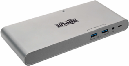 USB-C Dual Display Dock, 100W Power Delivery, 4K HDMI & DisplayPort Outputs