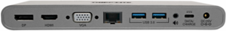 USB-C Dual Display Dock, 100W Power Delivery, 4K HDMI & DisplayPort Outputs