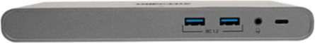 USB-C Dual Display Dock, 100W Power Delivery, 4K HDMI & DisplayPort Outputs