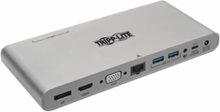 USB-C Dual Display Dock, 100W Power Delivery, 4K HDMI & DisplayPort Outputs