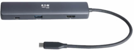 USB-C Mini Dock, 8K or 4K/144 Hz HDMI, USB 3.2 Gen 2 (10Gbps) Hub, 100W PD Charging, HDCP 2.3, Gray