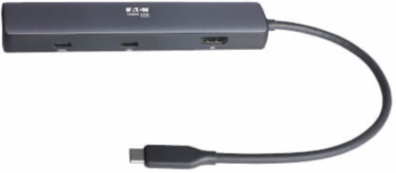 USB-C Mini Dock, 8K/4K144Hz HDMI, USB 3.2 Gen 2 (10Gbps) Hub, GbE, 100W PD Charging, HDCP 2.3, Gray