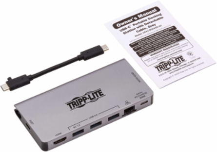 USB-C Portable Docking Station, 4K HDMI, 3 USB-A Ports, 100W PD