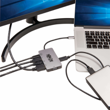 USB-C Dual Display Dock, 4K HDMI, 100W Power Delivery, 6 Ports