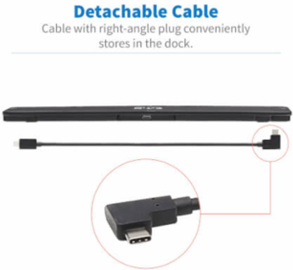 USB-C Dock, Triple Display, 4K HDMI & DP, VGA, USB 3.x (5Gbps)/USB 2.0 Hub, GbE, 100W PD, Black