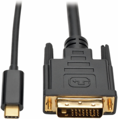 USB-C to DVI Adapter Cable, 3 ft, 1080p Video, Gold-Plated Connectors