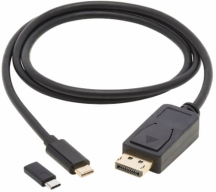 USB-C to DisplayPort Bi-Directional Active Adapter Cable, M/M, 4K 60 Hz, HDR, Locking DP, 3 ft, TAA