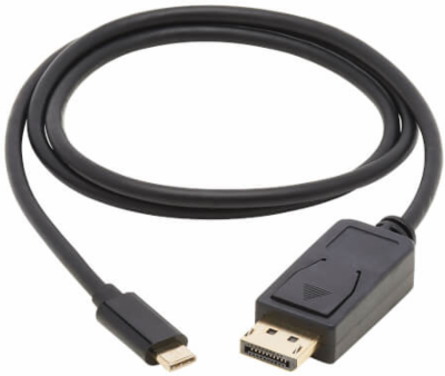 USB-C to DisplayPort Bi-Directional Active Adapter Cable, M/M, 4K 60 Hz, HDR, Locking DP, 3 ft, TAA