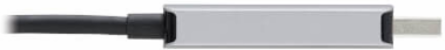 USB-C to DisplayPort 1.4 Active Adapter Cable, M/M, UHD 8K/30 Hz or 4K/144 Hz, Black/Silver, 3 ft