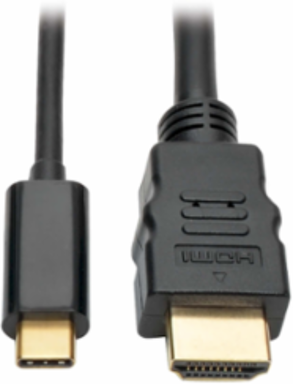 USB-C to HDMI Adapter Cable, 4K Video, 3 ft, Gold-Plated Connectors