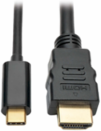 USB-C to HDMI Adapter Cable, 4K Video, 3 ft, Gold-Plated Connectors