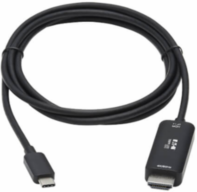 USB-C to HDMI Active Adapter Cable (M/M), 4K 60 Hz, HDR, HDCP 2.2, DP 1.4 Alt Mode, Black, 3 ft