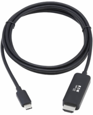 USB-C to HDMI Adapter Cable (M/M), 4K, 4:4:4, Thunderbolt 3 Compatible, Black, 6 ft
