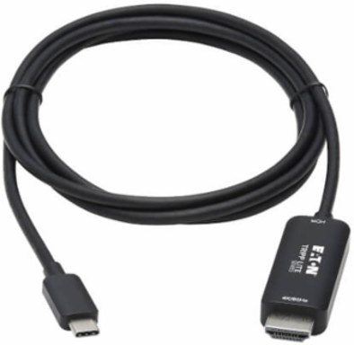 USB-C to HDMI Active Adapter Cable (M/M), 4K 60 Hz, HDR, HDCP 2.2, DP 1.2 Alt Mode, Black, 6 ft