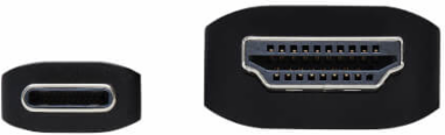 USB-C to HDMI Active Adapter Cable (M/M), 4K 60 Hz, HDR, HDCP 2.2, DP 1.4 Alt Mode, Black, 6 ft