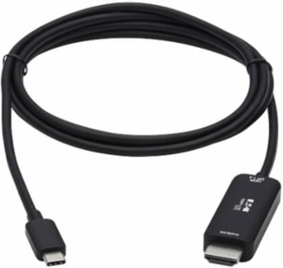 USB-C to HDMI Active Adapter Cable (M/M), 4K 60 Hz, HDR, HDCP 2.2, DP 1.4 Alt Mode, Black, 6 ft