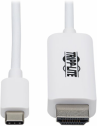 USB-C to HDMI Adapter Cable (M/M), 4K, 4:4:4, Thunderbolt 3 Compatible, White, 6 ft