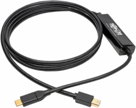 USB-C to Mini DisplayPort Adapter Cable, 6 ft, 4K 60Hz, Black