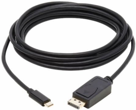 USB-C to DisplayPort Bi-Directional Active Adapter Cable (M/M), 4K 60 Hz, HDR, Locking DP Connector, 10 ft. (3.1 m), TAA