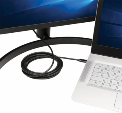 USB-C to DisplayPort Bi-Directional Active Adapter Cable (M/M), 4K 60 Hz, HDR, Locking DP Connector, 10 ft. (3.1 m), TAA