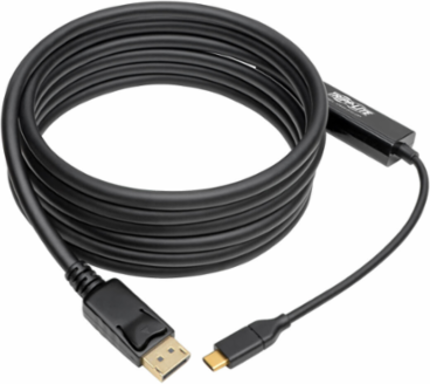 USB-C to DisplayPort Adapter Cable 4K @ 60Hz, 10 ft, Gold Plated