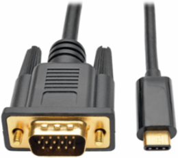 USB-C to VGA Adapter Cable, 16 ft, 1080p Support, Gold-Plated Connectors