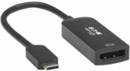 USB-C to DisplayPort Active Adapter Cable with Equalizer (M/F), UHD 8K, HDR, DP 1.4, Black, 6 in