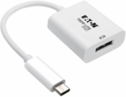 USB-C to DisplayPort Active Adapter Cable with Equalizer (M/F), UHD 8K, HDR, DP 1.4, White, 6 in