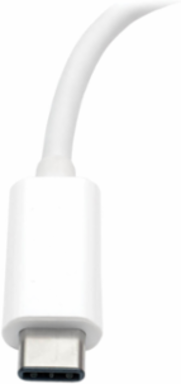 USB-C to DVI Adapter with USB-A Port, 1080p Video, PD Charging, White