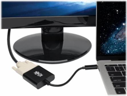 USB-C to DVI Adapter, 6 Inch, 1080p, HD Video, Reversible Cable