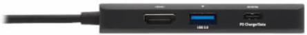 USB-C Multiport Adapter, 4K 60Hz HDMI, USB 3.x Hub Ports, GbE, 100W PD, HDR, HDCP 2.2, Black