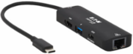 USB-C Multiport Adapter, 4K 60Hz HDMI, USB 3.x Hub Ports, GbE, 100W PD, HDR, HDCP 2.2, Black
