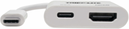 USB-C to HDMI 4K Adapter, 60Hz, PD Charging, White