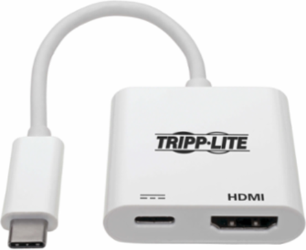 USB-C to HDMI 4K Adapter, 60Hz, PD Charging, White