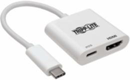 USB-C to HDMI 4K Adapter, 60Hz, PD Charging, White