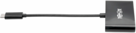 USB-C to HDMI 4K Adapter, 3840 x 2160 @ 30 Hz, USB-A Port, PD Charging, Black