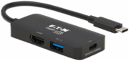 USB-C Multiport Adapter - HDMI 4K 60 Hz, 4:4:4, HDR, USB 3.x (5Gbps) Hub Ports, 100W PD Charging, Black