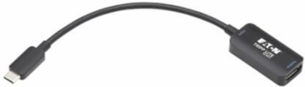USB-C to HDMI Active Adapter Cable, 4K 60 Hz, HDR, 4:4:4, DP 1.2 Alt Mode, HDCP 2.2, Black, 6 in