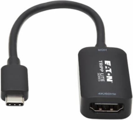 USB-C to HDMI Active Adapter Cable, 4K 60 Hz, HDR, 4:4:4, DP 1.2 Alt Mode, HDCP 2.2, Black, 6 in