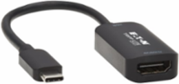 USB-C to HDMI Active Adapter Cable, 4K 60 Hz, HDR, 4:4:4, DP 1.2 Alt Mode, HDCP 2.2, Black, 6 in
