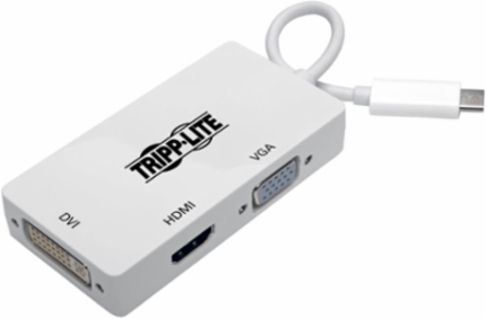 USB-C Multiport Adapter, 4K HDMI/DVI/VGA, Plug-and-Play, 6 Inch