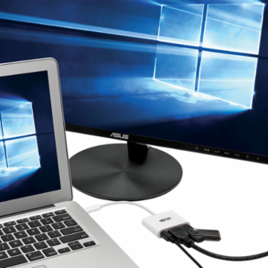 USB-C to HDMI Adapter with USB-A Port, 1080p Video, PD Charging, White