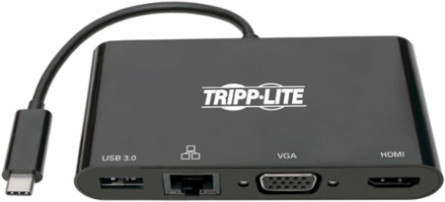 USB-C Multiport Adapter, 4K HDMI, VGA, Gigabit Ethernet, USB 3.1