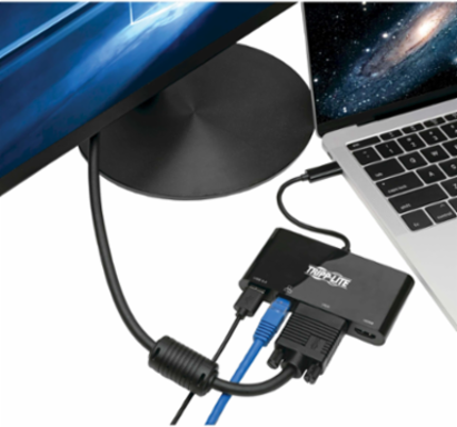 USB-C Multiport Adapter, 4K HDMI, VGA, Gigabit Ethernet, USB 3.1