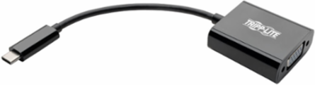 USB-C to VGA Adapter, 6 Inch, 1080p Video, Plug-and-Play, Black