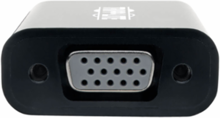 USB-C to VGA Adapter, 6 Inch, 1080p Video, Plug-and-Play, Black