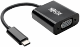 USB-C to VGA Adapter, 6 Inch, 1080p Video, Plug-and-Play, Black
