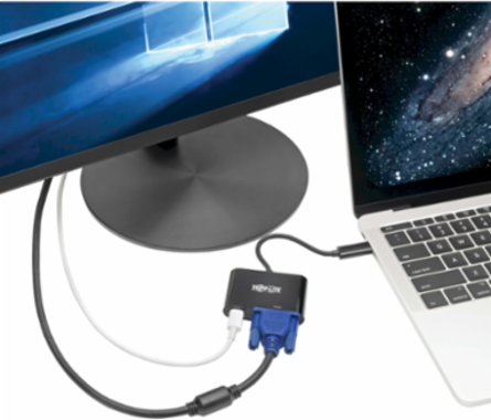 USB-C to VGA Adapter with PD Charging, 1920x1200 Resolution, 60W Power