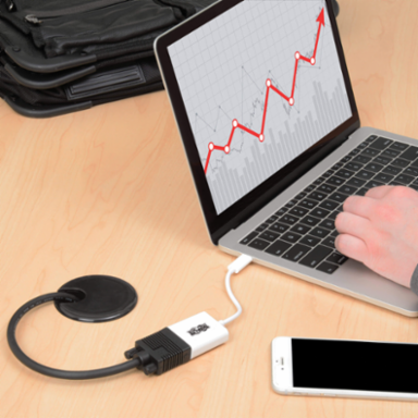 USB-C to VGA Adapter, 1080p Video, Plug-and-Play, White