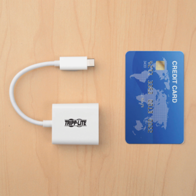 USB-C to VGA Adapter, 1080p Video, Plug-and-Play, White